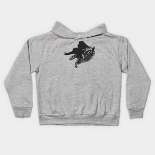 Raccoon With Cape Kids Hoodie